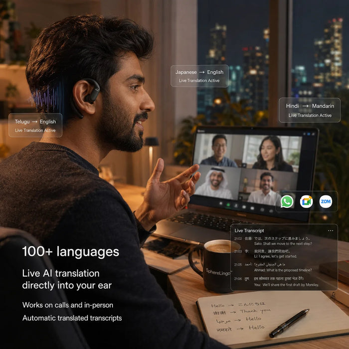 Multilingual professional with SafeBuds
