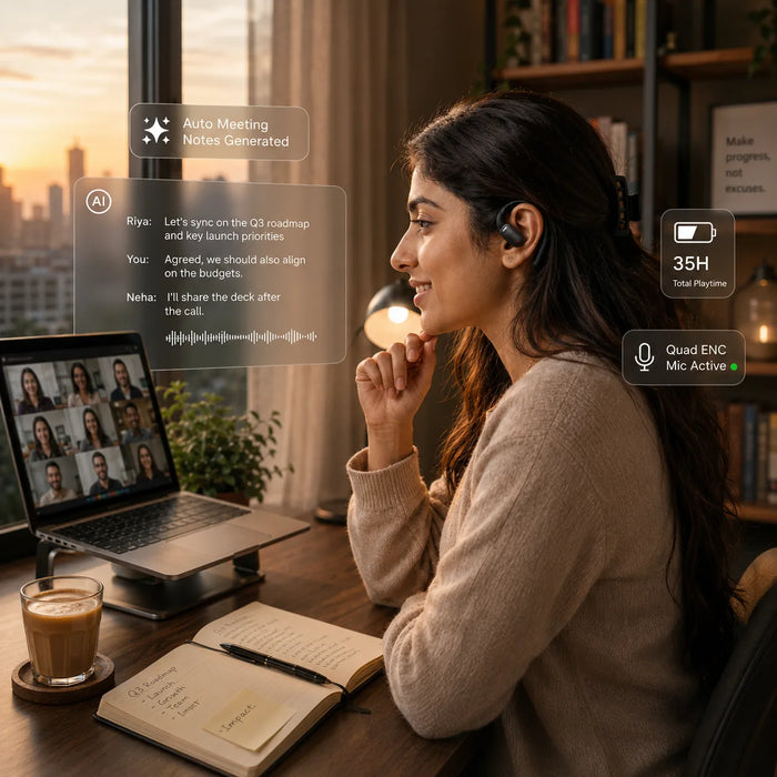WFH professional with SafeBuds