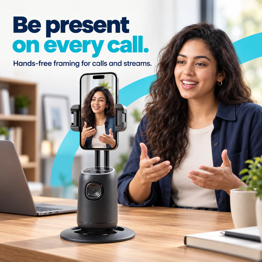 Hands-free framing on video calls and streams with NG FollowMe 360