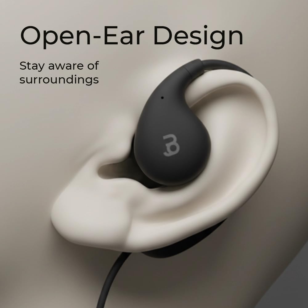 OpenWire open-ear design worn on ear